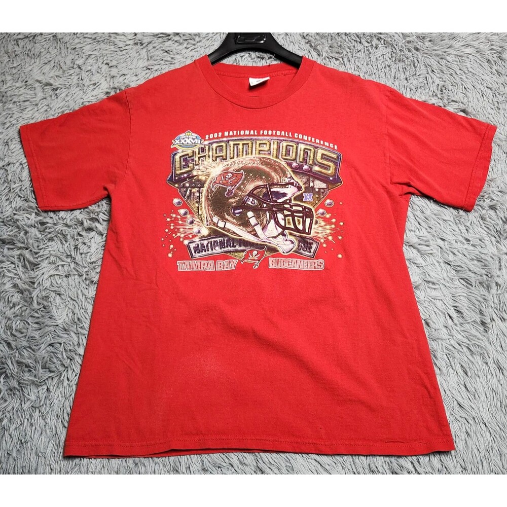Vintage Tampa Bay Buccaneers Shirt Mens Large NFL‎ Football Champions 2002 Tee